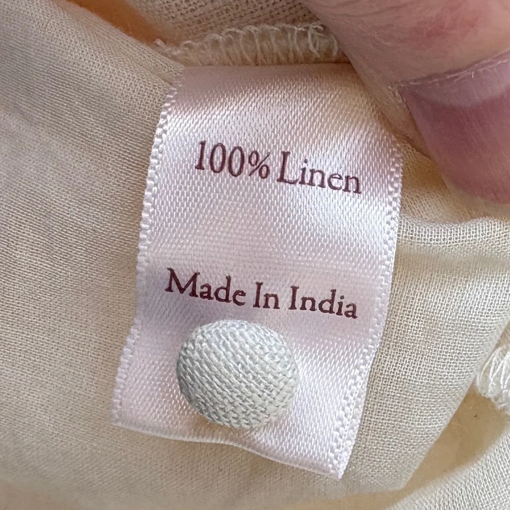 Christy Dawn The Khadia 100% Linen Floral Embroidery Dress NWOT In Cream Sz XL - Picture 4 of 15